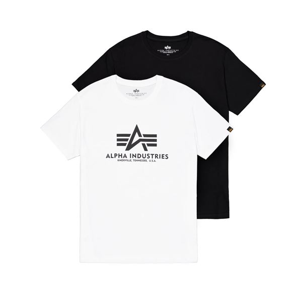 Alpha Industries Basic T-shirt 2 Pack black+white, M