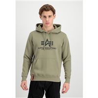 Alpha Industries Mikina Basic s kapucí khaki, M