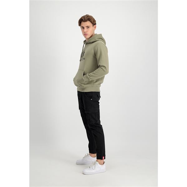 Alpha Industries Mikina Basic s kapucí khaki, M