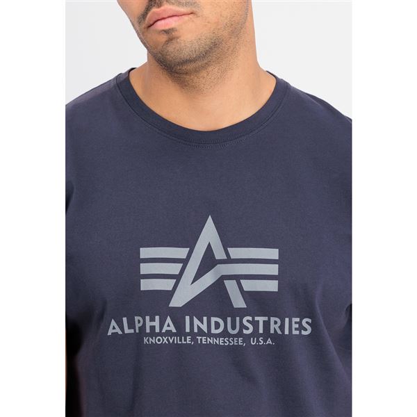 Alpha Industries Tričko Basic tm. modré, L