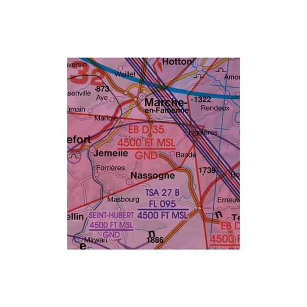 Belgie a Lucembursko VFR mapa 2024