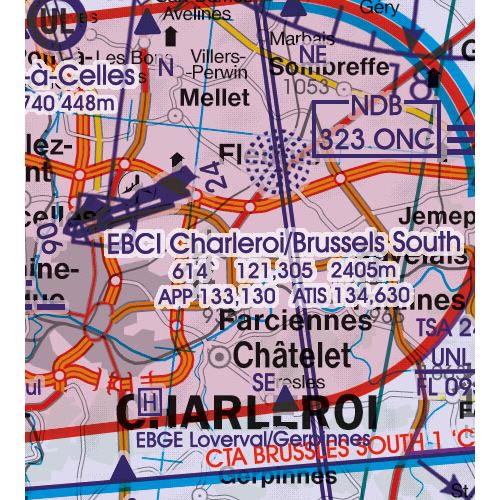 Belgie a Lucembursko VFR mapa 2024