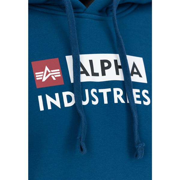 Alpha Industries Alpha Block-Logo Hoody naval blue, S