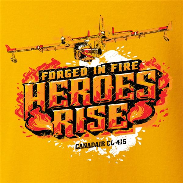 ANTONIO T-Shirt fire plane CANADAIR, M