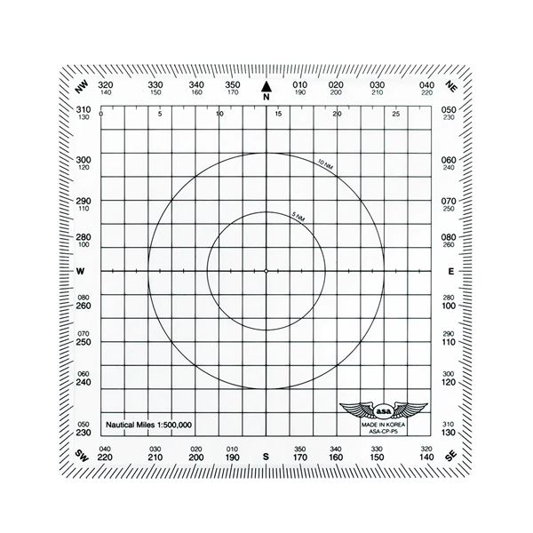 ASA CP-P5 Square Aviation Plotter