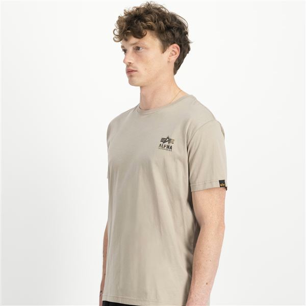 Alpha Industries T-shirt Camo Backprint sand, M