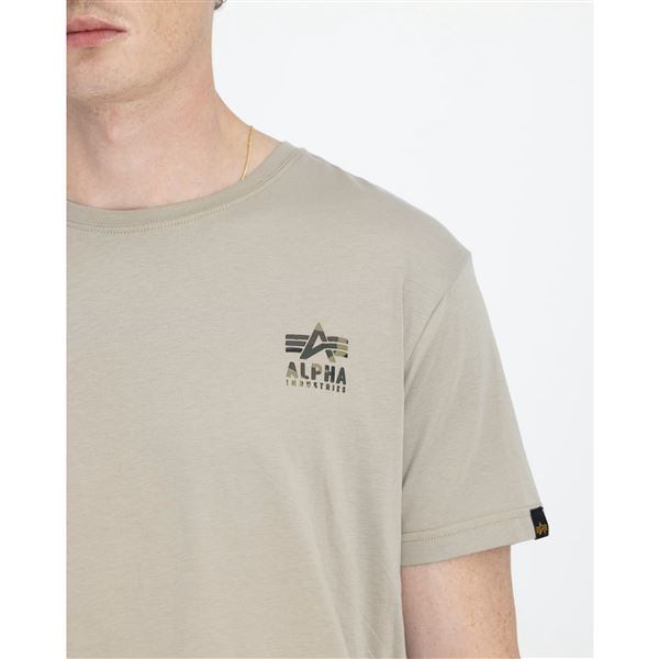 Alpha Industries T-shirt Camo Backprint sand, M