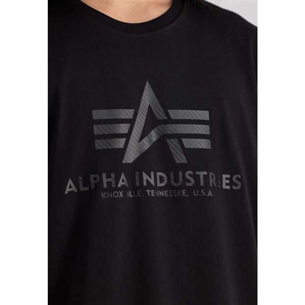 Alpha Industries Tričko Carbon černé, XXL
