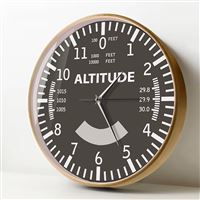 Nástěnné hodiny ALTITUDE černé, dřevěný rám