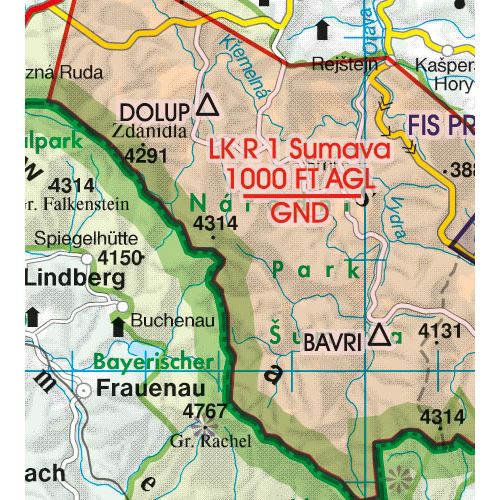 Česká Republika VFR mapa 2024