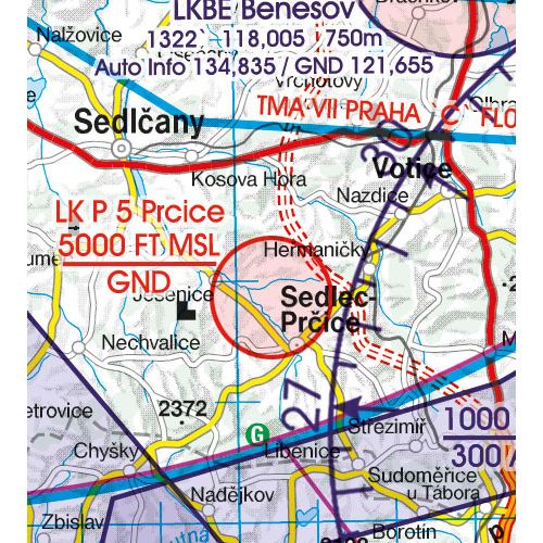 Česká Republika VFR mapa 2024