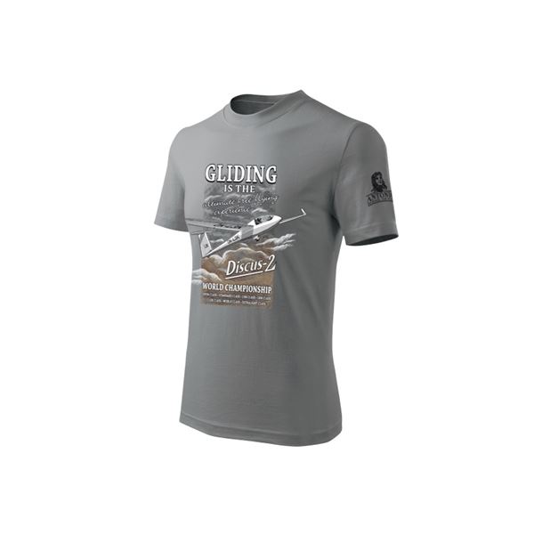 ANTONIO T-Shirt with glider DISCUS-2, grey, L