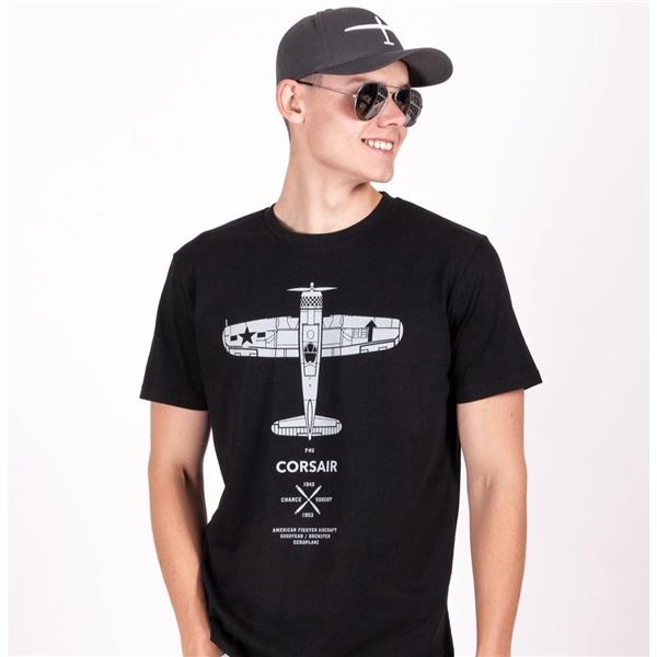 EEROPLANE T-shirt F4U Corsair black, M