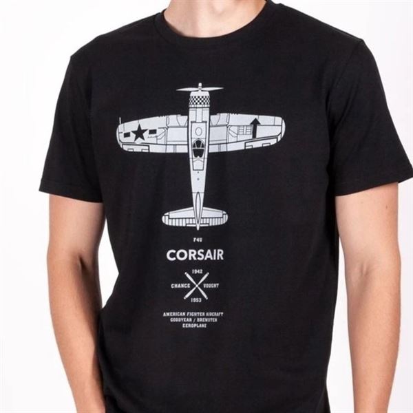 EEROPLANE T-shirt F4U Corsair black, M