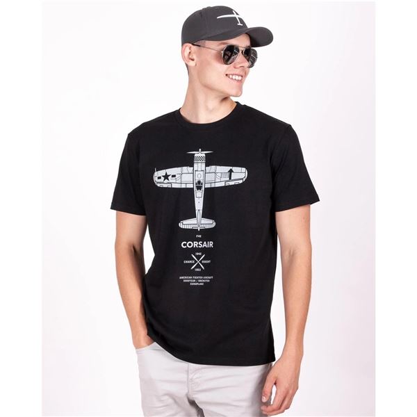 EEROPLANE T-shirt F4U Corsair black, M