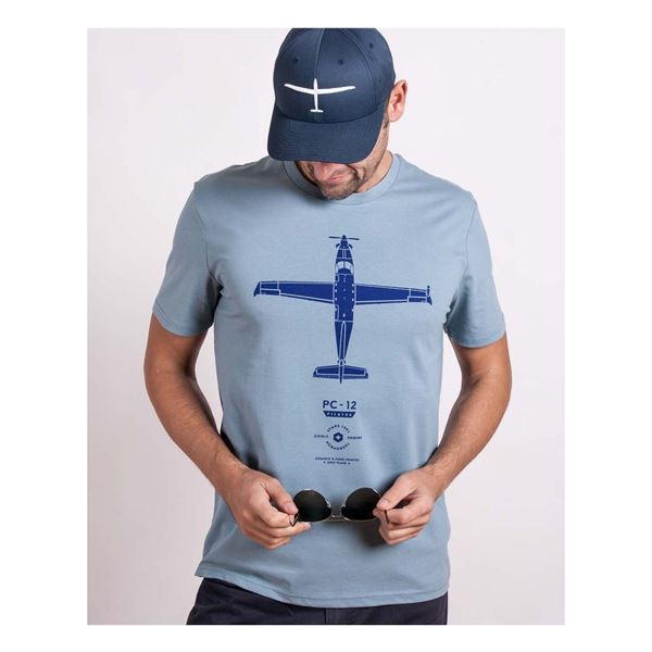 EEROPLANE T-shirt Pilatus PC-12 blue steel, L