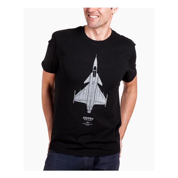 EEROPLANE T-shirt Saab Gripen black, M
