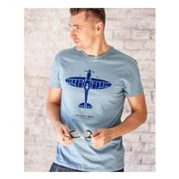 EEROPLANE Tričko Spitfire modrá, XL