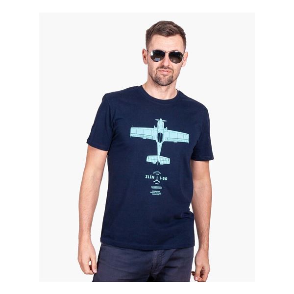 EEROPLANE T-shirt ZLIN Z-50 aerobatic - navy, L
