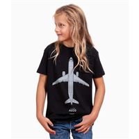 EEROPLANE Dětské tričko Airbus A320 černé, 9-11y