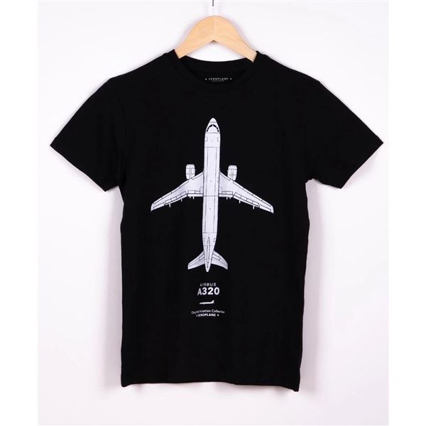EEROPLANE Dětské tričko Airbus A320 černé, 9-11y