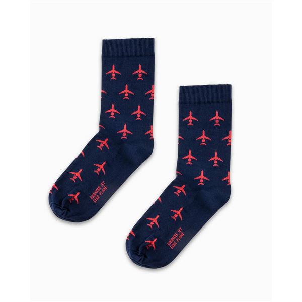 EEROPLANE Jet Socks navy/red, 43/46