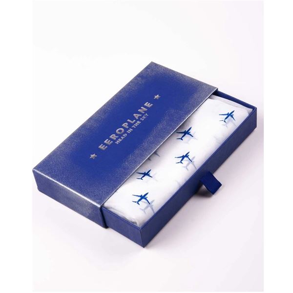 EEROPLANE Hedvábný šál Boeing nebe bílý