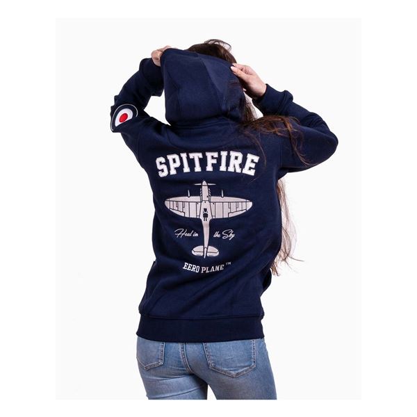 EEROPLANE Women Hoodie Zip Spitfire navy, L
