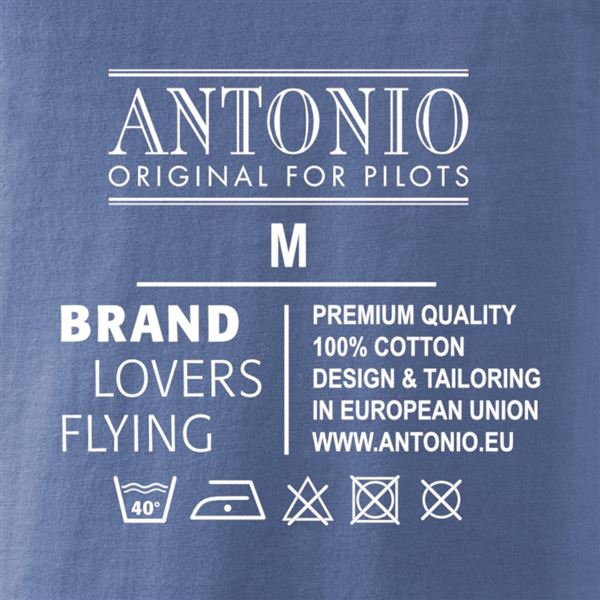 ANTONIO T-shirt with fighter aircraft F-22 RAPTOR, blue, M