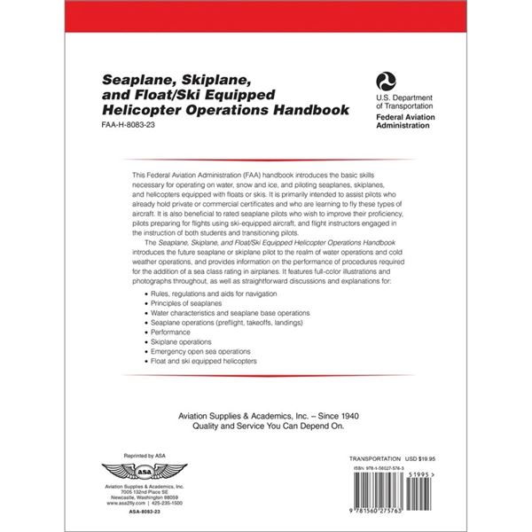 ASA Operations Handbook - Seaplane, Skiplane and Float/Ski Equipped Helicopter
