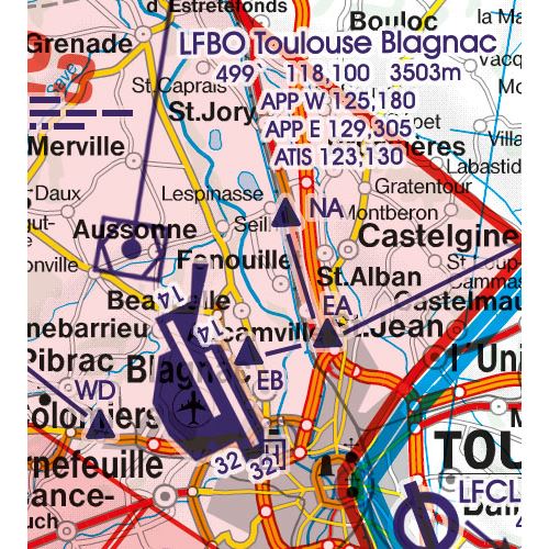 Francie Jihovýchod VFR mapa 2024