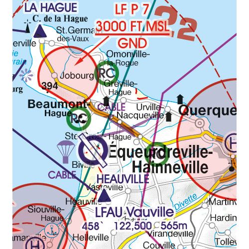 Francie Jihozápad VFR mapa 2024