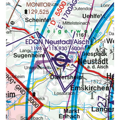 Německo Sever VFR mapa 2024