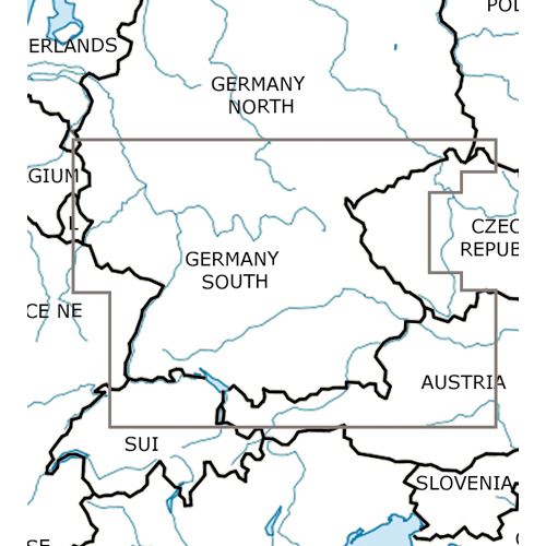 Německo Jih VFR mapa 2024
