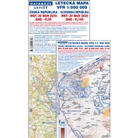 ICAO mapa ČR + SR 2025 laminovaná