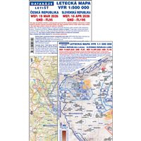 ICAO mapa ČR + SR 2026 laminovaná