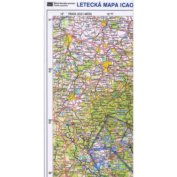 ICAO mapa ČR 23/24 - Laminovaná