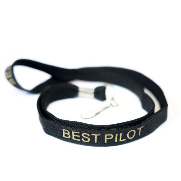 Lanyard “BEST PILOT” black