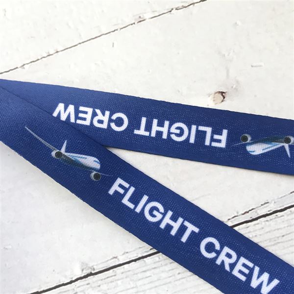 Lanyard "FLIGHT CREW" blue