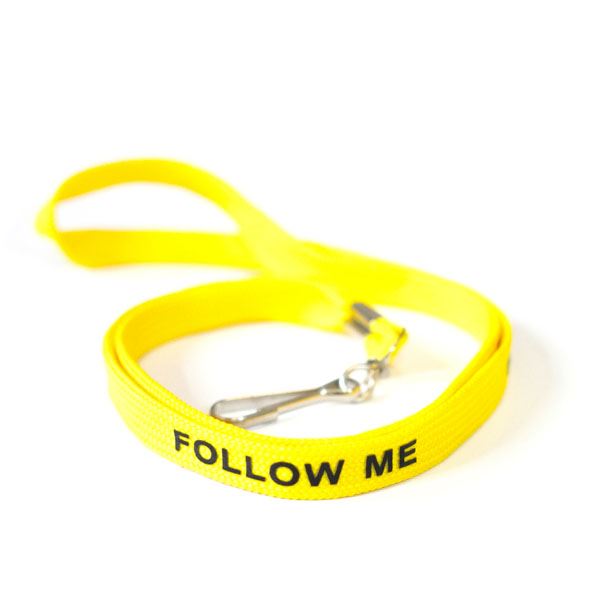 Lanyard “FOLLOW ME” yellow
