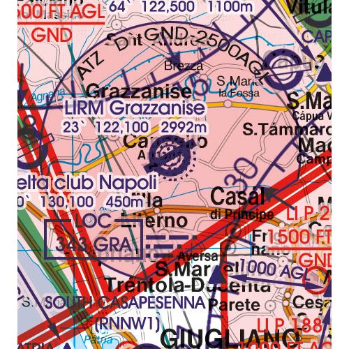 Itálie Jih VFR mapa 2024