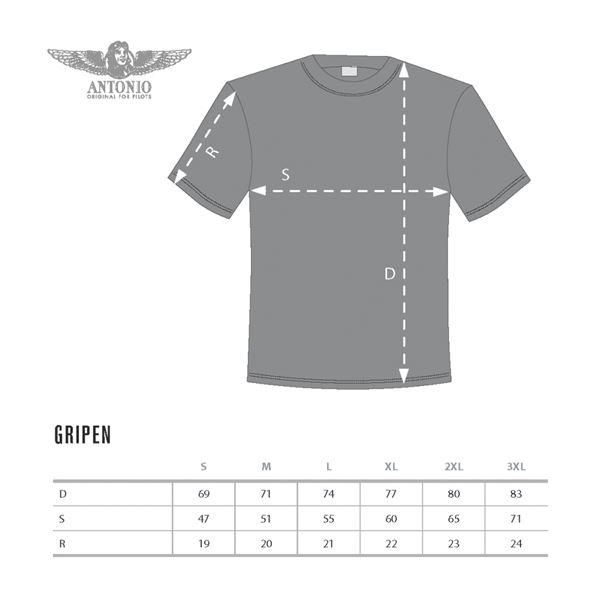 ANTONIO T-Shirt JAS-39/C Gripen, M