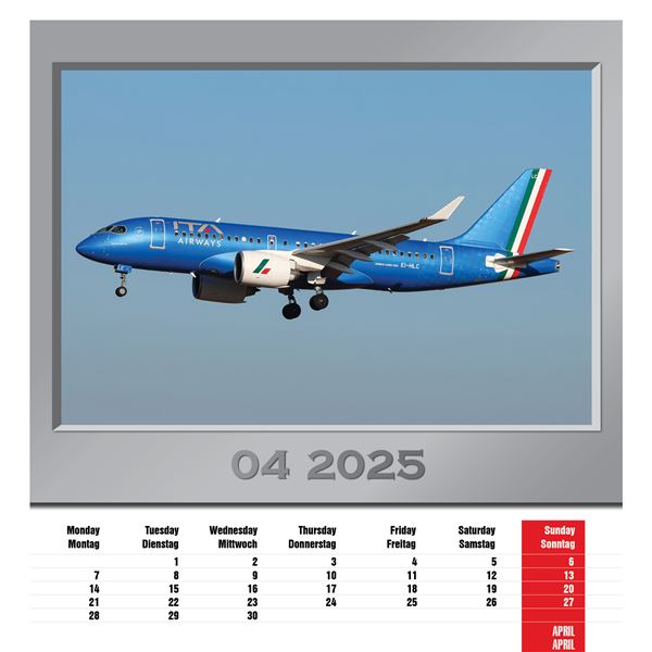 Airplanes calendar 2025