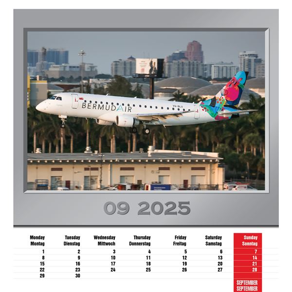 Airplanes calendar 2025