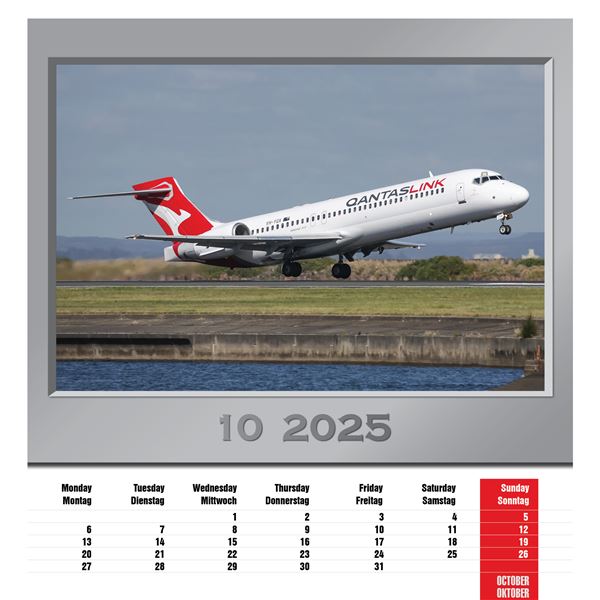 Airplanes calendar 2025