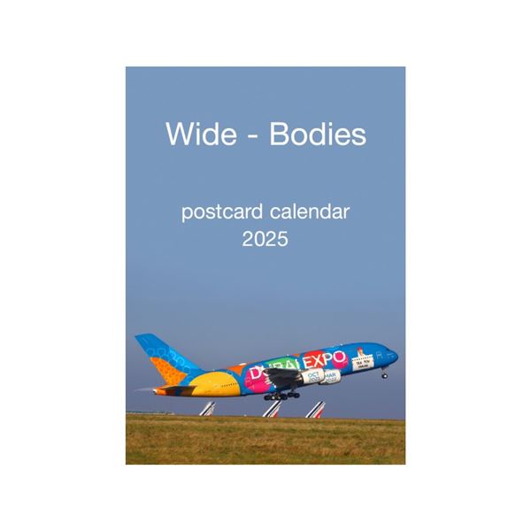 Wide Bodies postcard calendar 2025