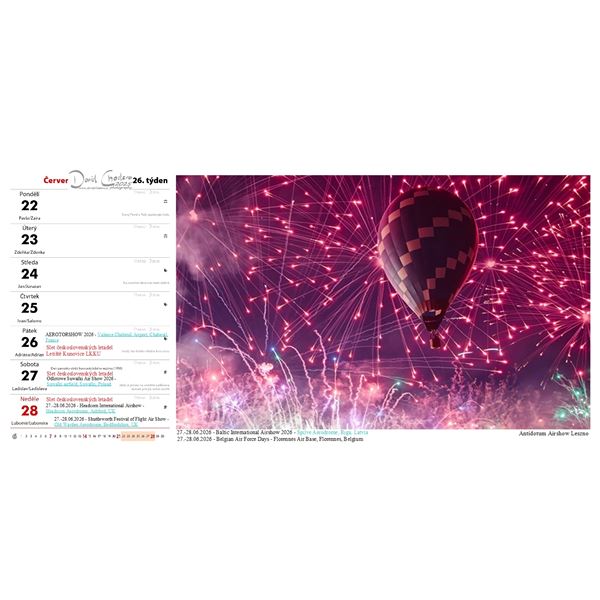 Kalendář AIRSHOW 2026 stolní 