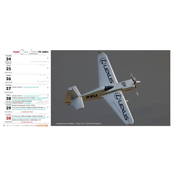 Kalendář AIRSHOW 2026 stolní 