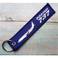 Keyring BOEING 737 plane blue