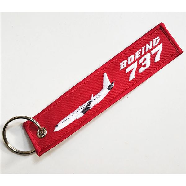 Keyring BOEING 737 plane red